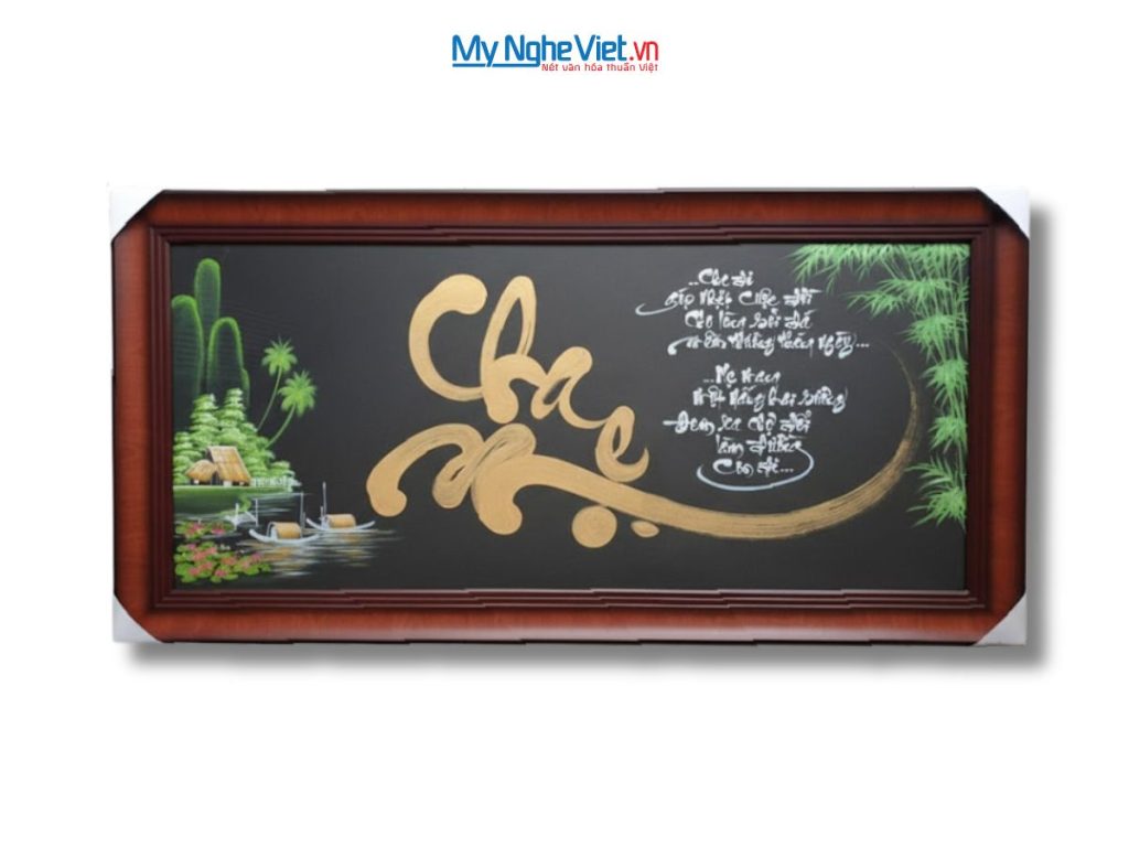 Tranh thư pháp chữ Cha Mẹ