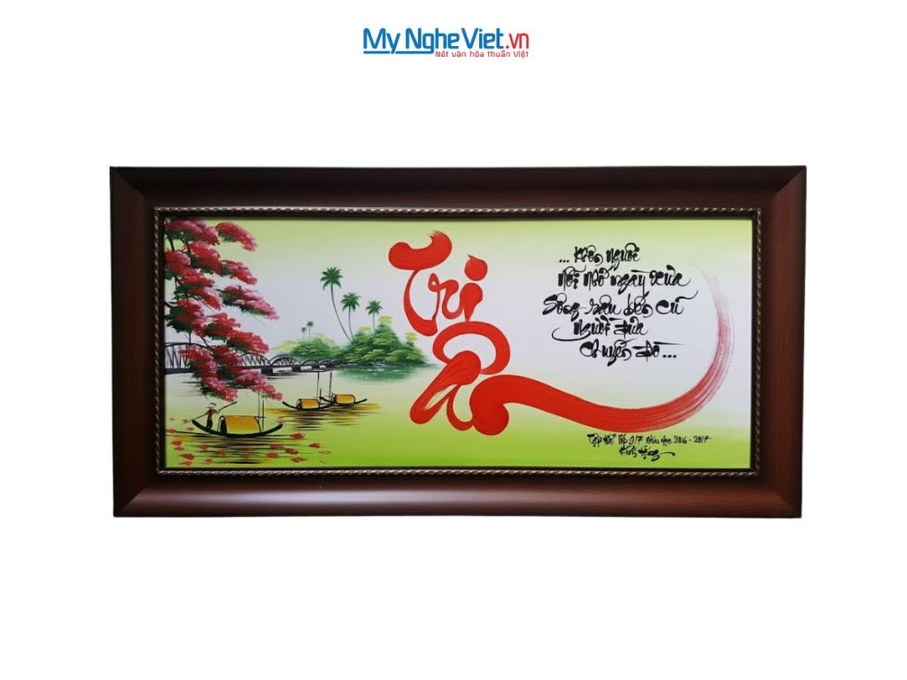 Tranh Thư Pháp Chữ Tri ân