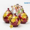 Bộ 3 hũ mận vẽ hoa mai đỏ MNV-QT09 - Quà Tết Ý Nghĩa