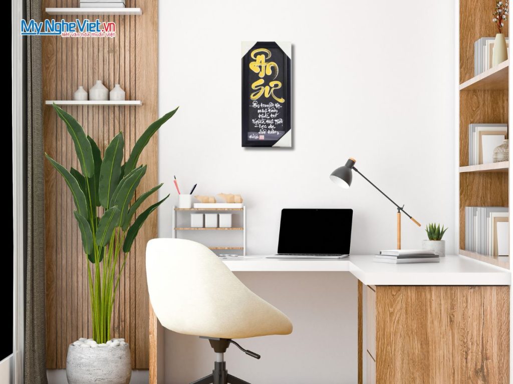 Tranh Thư Pháp chữ Ân Sư