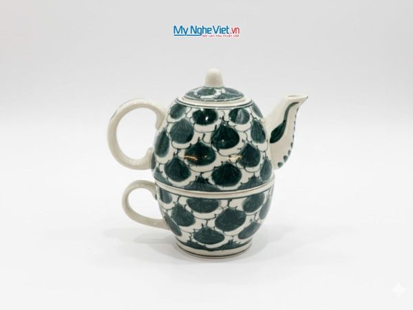 Bình Trà Độc Ẩm Gốm Bát Tràng Họa Tiết Cổ Điển