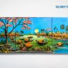 Bộ Tranh Sơn Mài Đồng Quê Xanh Dương