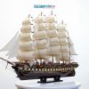 Mô Hình Tàu Thuyền Chở Hàng France II Gỗ Đen