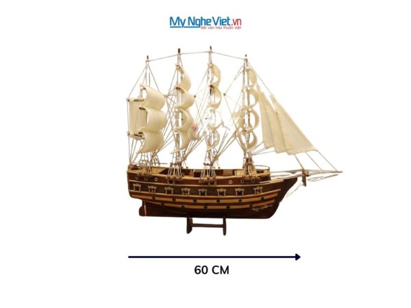 Mô hình thuyền buồm Jylland bằng gỗ buồm trắng