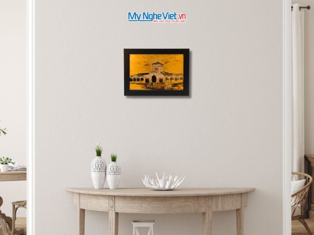 Tranh Sơn Mài Vẽ Chợ Bến Thành