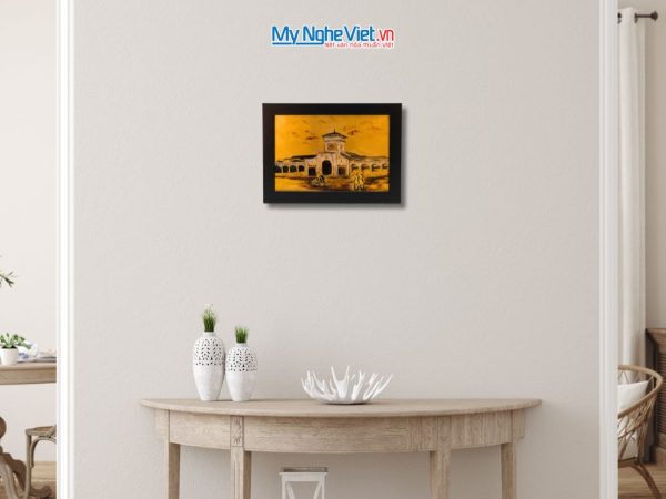 Tranh Sơn Mài Vẽ Chợ Bến Thành