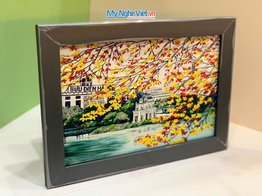 Tranh Sơn Mài Vẽ hồ Gươm