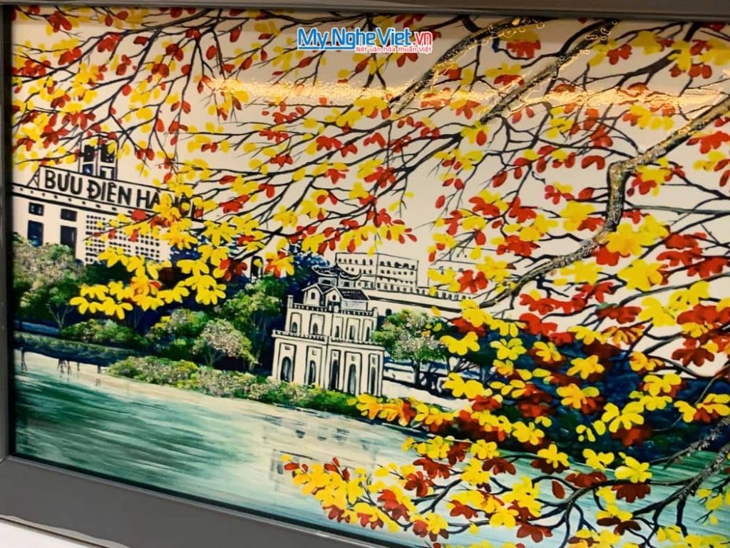 Tranh Sơn Mài Vẽ hồ Gươm