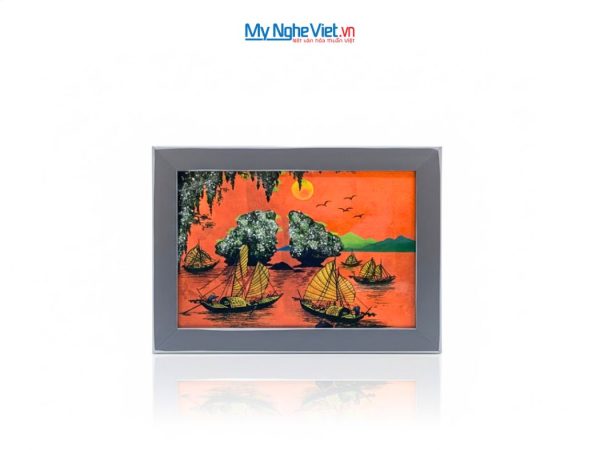 Tranh Sơn Mài Phong Cảnh Vịnh Hạ Long Dát Lá Bạc