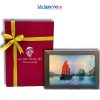 Tranh Sơn Mài Phong Cảnh Vịnh Hạ Long Dát Lá Bạc Và Hộp Quà Tặng Cao Cấp