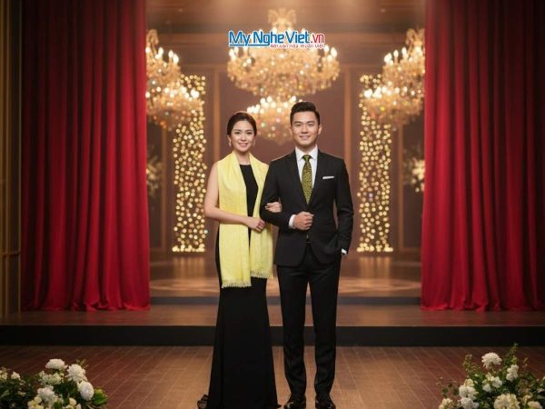 Set quà giáng sinh: Khăn lụa và cà vạt lụa tơ tằm - VÀNG ẤM ĐÊM GIÁNG SINH