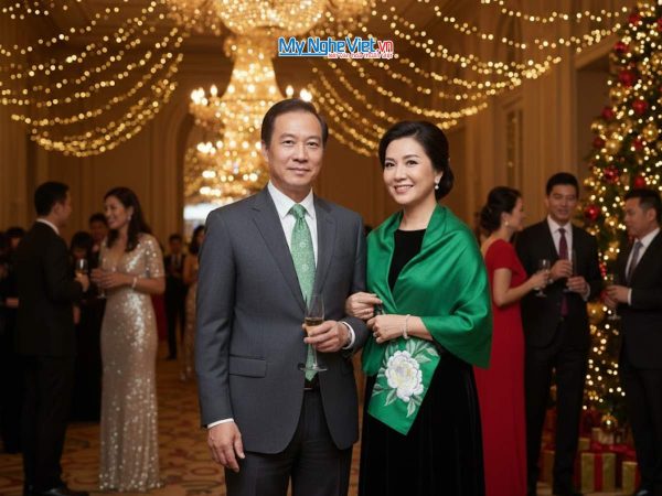 Set quà giáng sinh: Khăn lụa và cà vạt lụa tơ tằm - LỘC XANH MÙA LỄ