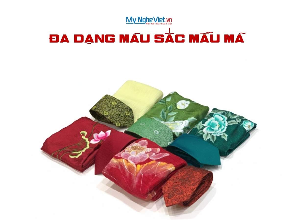 Set quà giáng sinh: Khăn lụa và cà vạt lụa tơ tằm - LỘC XANH MÙA LỄ - Ảnh 4