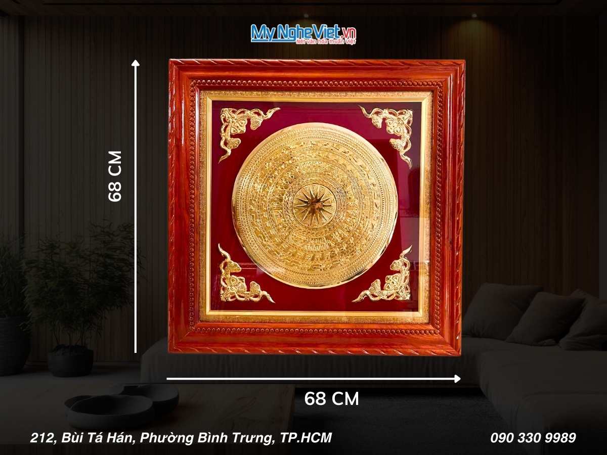 Tranh Đồng Hoạ Tiết bản đồ 68x68