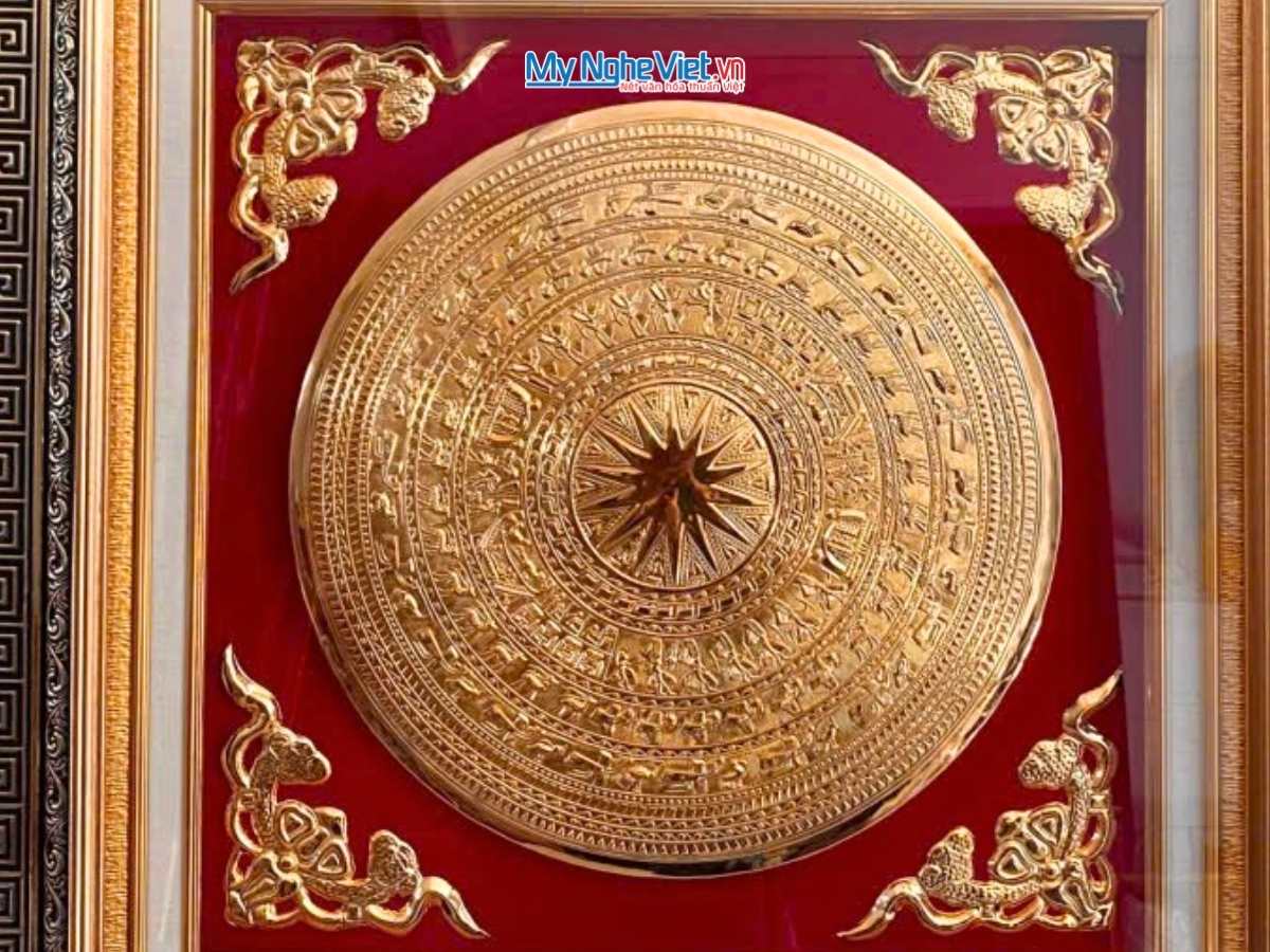 Tranh Đồng Hoạ Tiết bản đồ 68x68cm - Ảnh 3