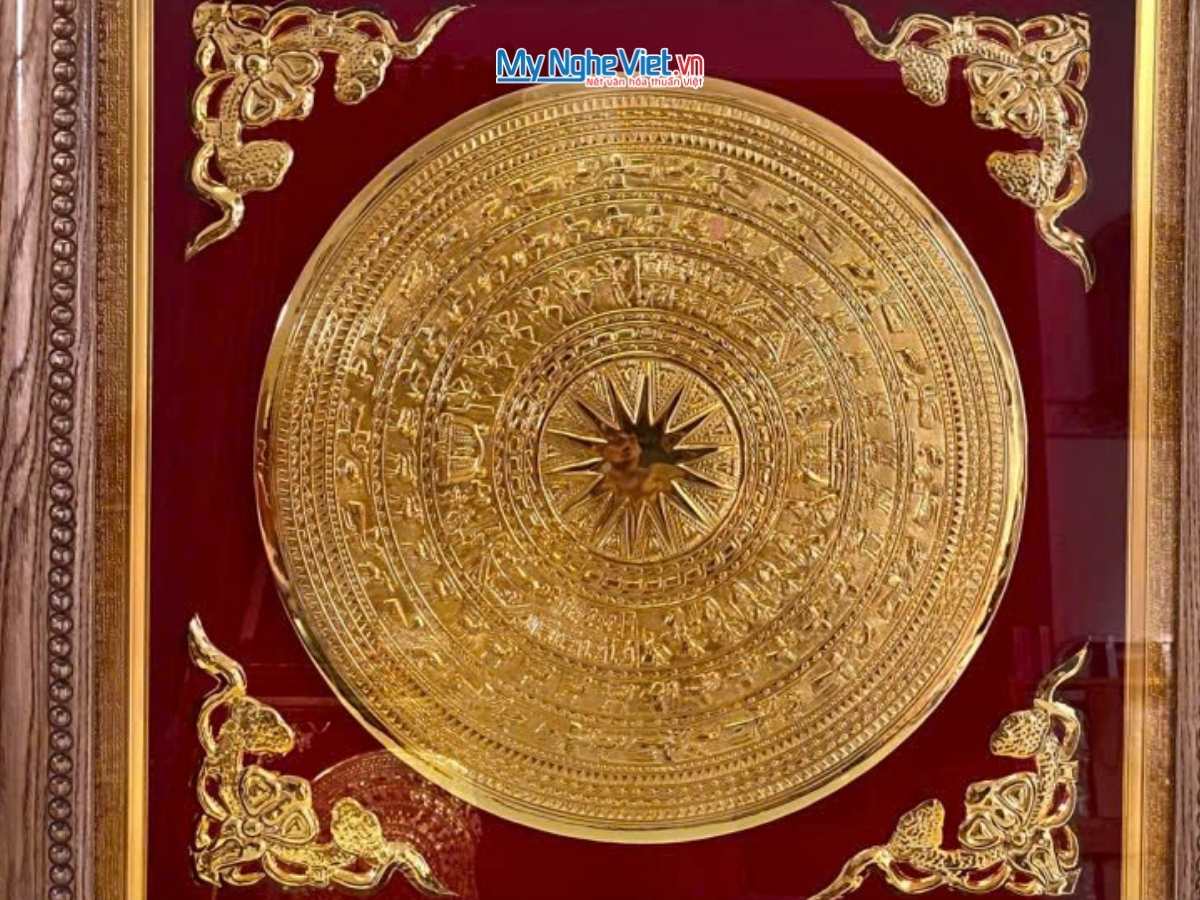 Tranh Đồng Hoạ Tiết bản đồ 68x68cm - Ảnh 3