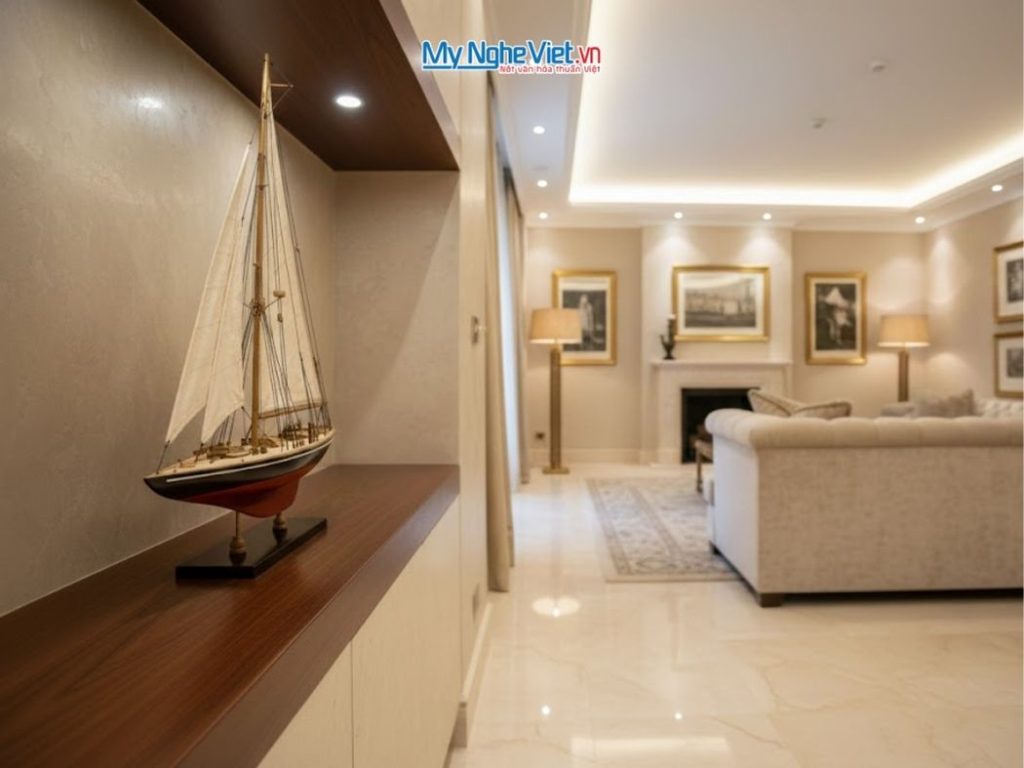 Mô Hình Du Thuyền Endeavour Màu Đỏ Và Đen