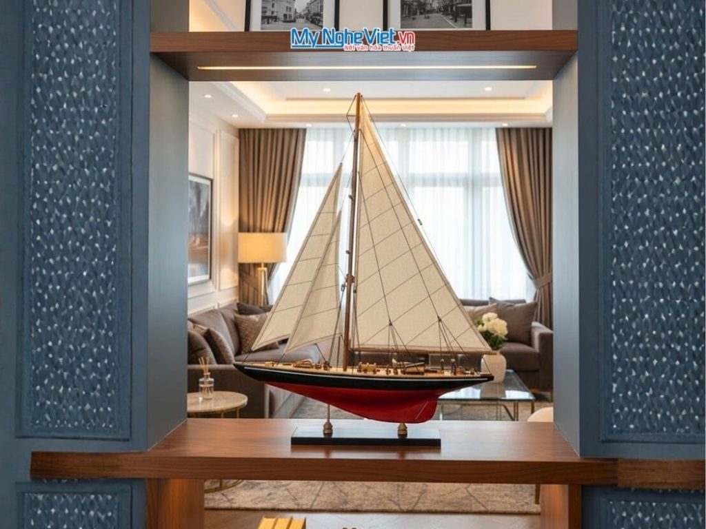 Mô Hình Du Thuyền Endeavour Màu Đỏ Và Đen