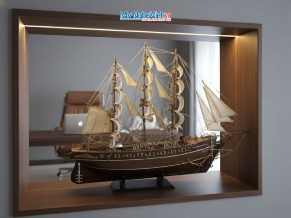 Mô hình tàu chở hàng Cutty Sark đen