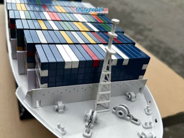 Mô Hình Tàu Container Gỗ Cao Cấp