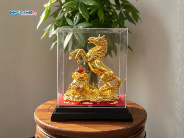 Tượng Ngựa Mạ Vàng 24k Mã Đáo Thành Công