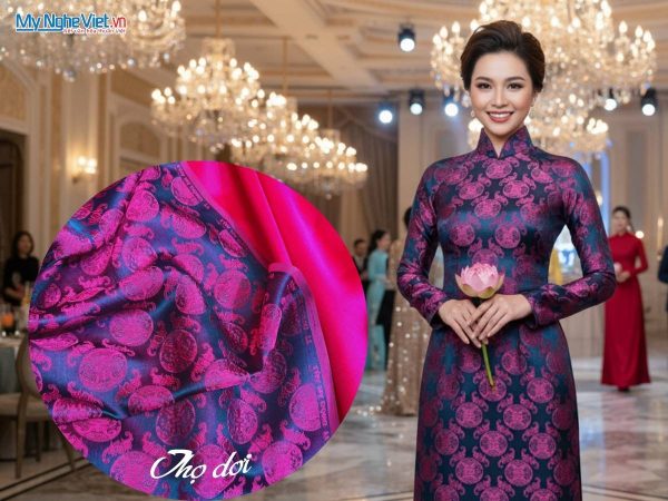 Vải lụa tơ tằm Hà Đông may áo dài