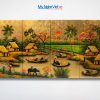 Bộ Tranh Sơn Mài Đồng Quê Dát Vàng Cẩn Ốc Cao Cấp