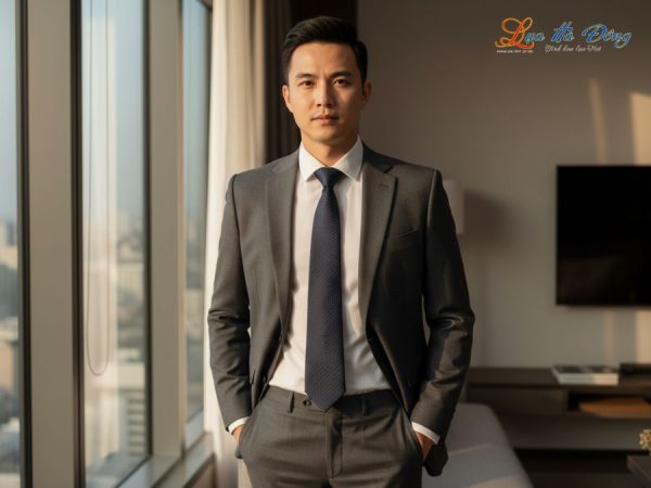 Cà vạt lụa tơ tằm họa tiết chấm bi đen