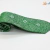 Cà vạt lụa tơ tằm họa tiết hoa mai xanh lá