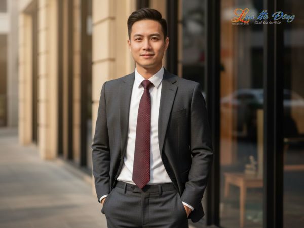 Cà vạt lụa tơ tằm họa tiết ô vuông đỏ