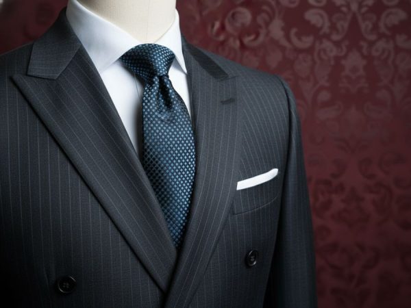 Cà vạt lụa tơ tằm họa tiết ô vuông xanh nhạt