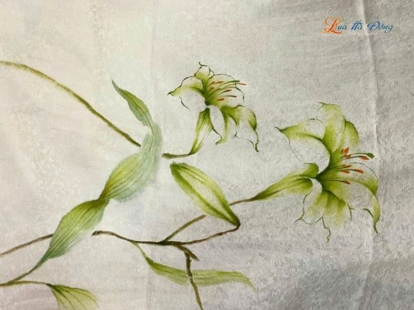 Khăn lụa dệt hoa vẽ tay 100% silk cao cấp