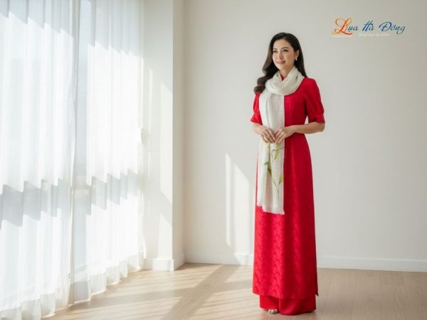 Khăn lụa dệt hoa vẽ tay 100% silk cao cấp