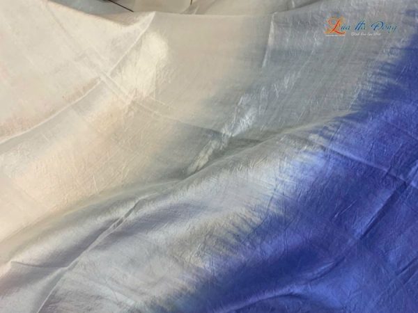 Khăn lụa tơ tằm loang màu xanh dương 100% silk