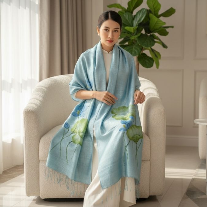 Khăn lụa tơ tằm - Quà 8 tháng 3 doanh nghiệp