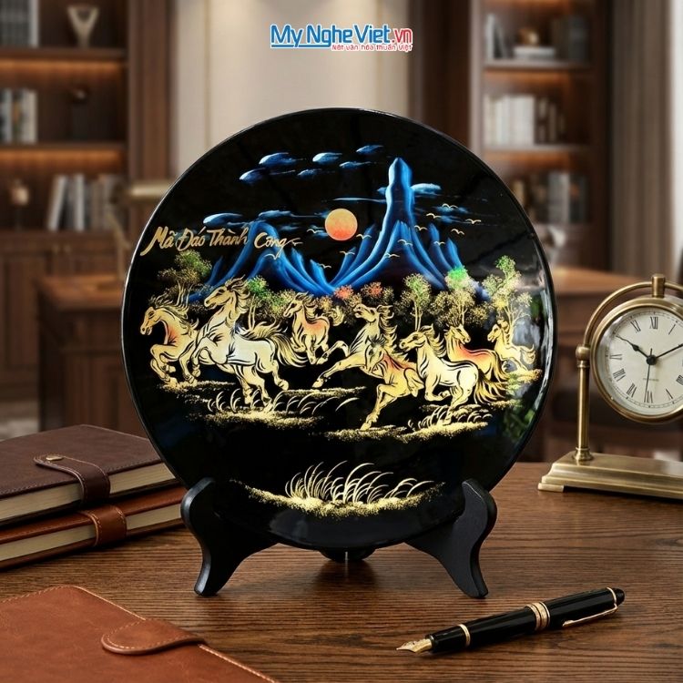 Tranh sơn mài để bàn - Quà tặng đại hội 2026