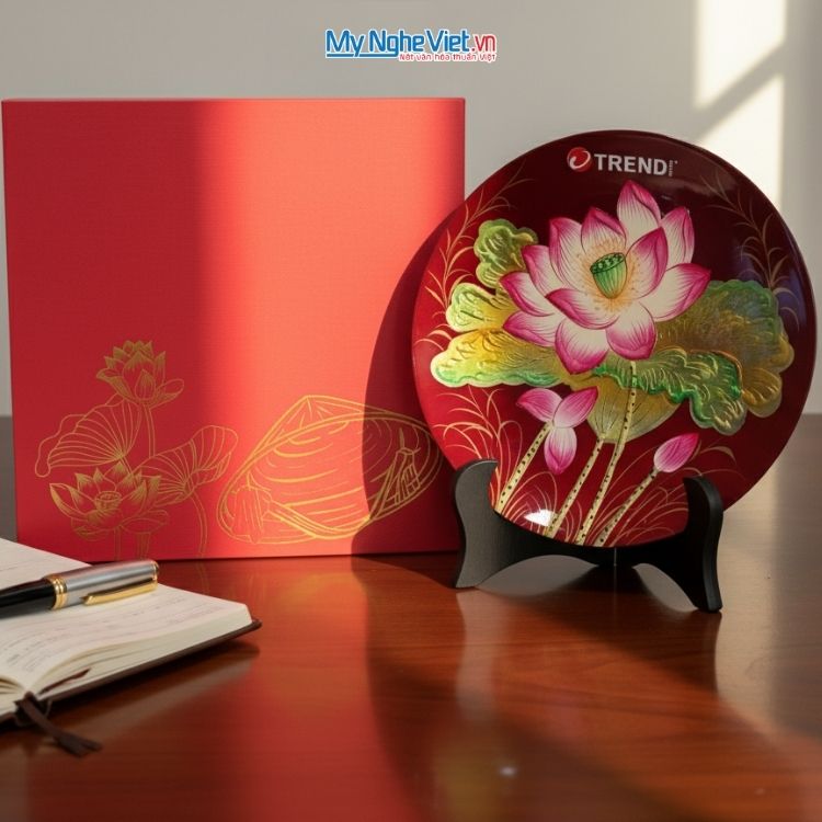 Tranh sơn mài để bàn - Quà tặng đại hội 2026
