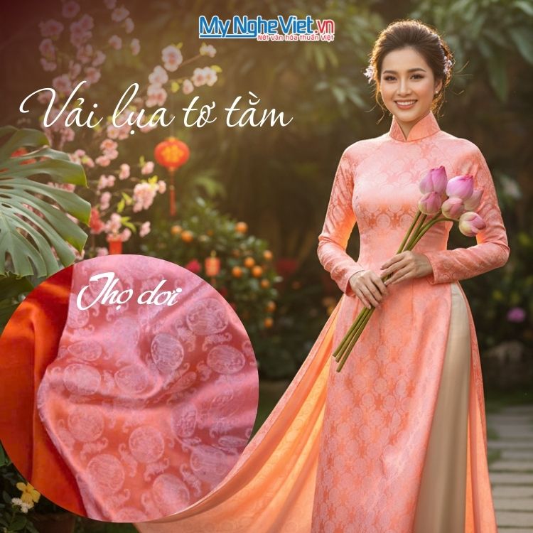 Vải lụa tơ tằm - Quà 8 tháng 3 công ty