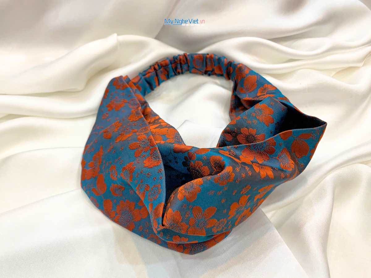 Băng đô cài tóc lụa Hà Đông nhiều mẫu - Ảnh 5