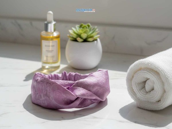 Băng đô cài tóc lụa Hà Đông họa tiết đuôi công