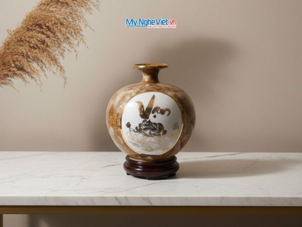 Bình thu tài hút lộc nhị cảnh vạn sự như ý