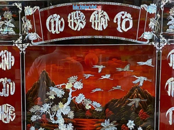 Nghệ thuật sơn mài cẩn vỏ trai vỏ xà cừ