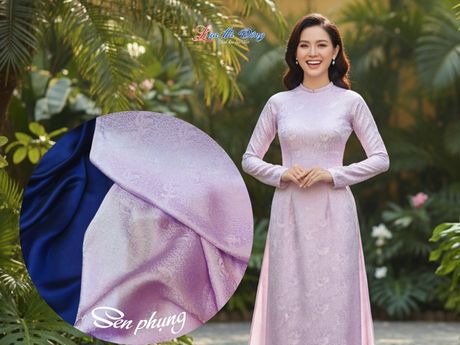 Vải Lụa Hà Đông Phượng Sen Tím Cà 3.7m MNV-LHD37/3