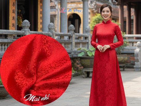 Lụa Mai nhí 1m Đỏ tươi MNV-LHD99-3S