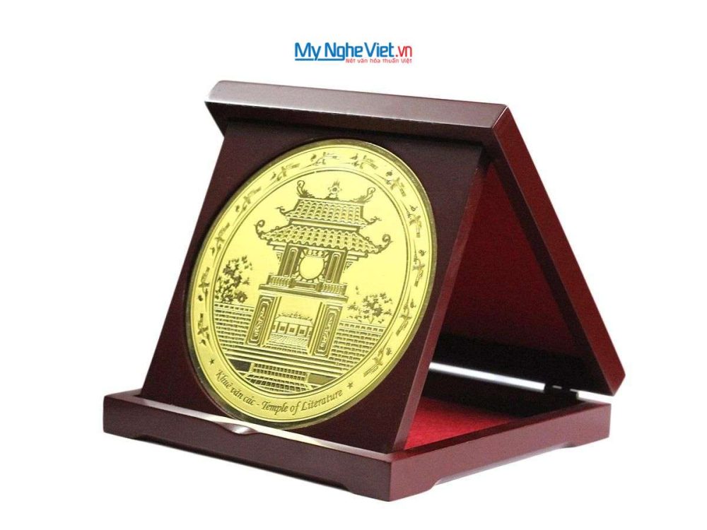 Đĩa Đồng Lưu Niệm Để Bàn Cảnh Khuê Văn Các MNV-DD03/23