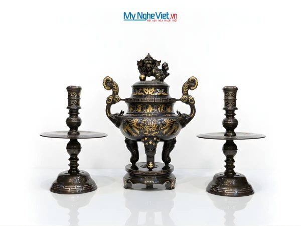 Bộ tam sự đồng tam khí đỉnh cao 60cm