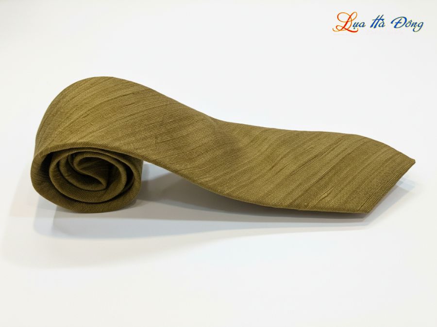 Cà vạt lụa đũi cao cấp màu xanh rêu