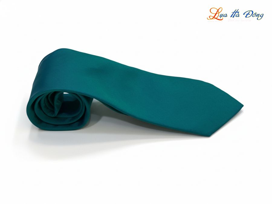 Cà vạt lụa tơ tằm trơn màu xanh lá