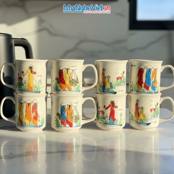 Quà tặng lưu niệm ly sứ