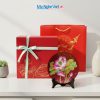 Tranh đĩa sơn mài vẽ tay hoa sen